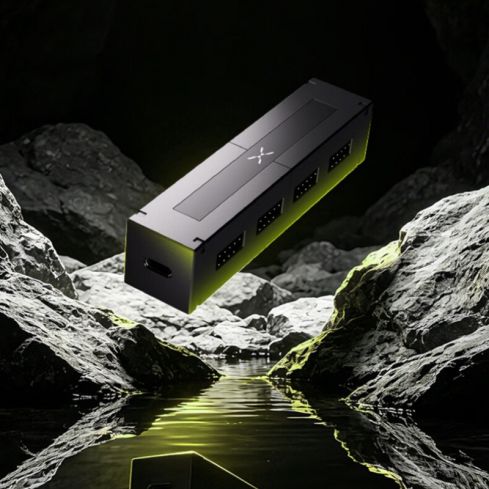 TRYX CONNEC Star Pivot USB 2.0 9-Pin Hub – 8-Port, Magnetic, SATA Powered, 100mm
