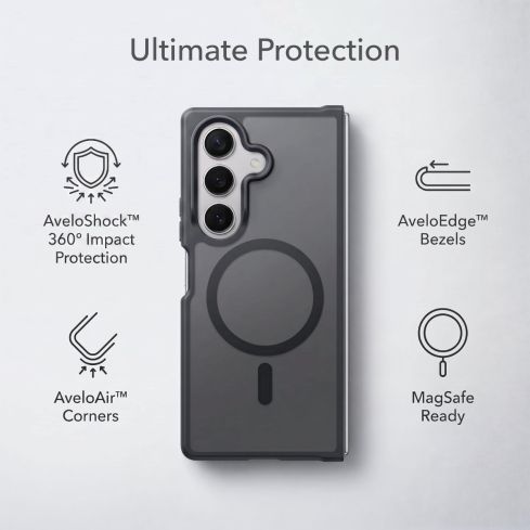 Magnetic Case for Samsung Galaxy Z Fold 8 Ultra - AveloShock 360° Impact Protection Shockproof Matte Foldable Phone Cover