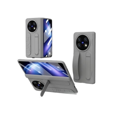 vivo X Fold6 Case with Pen Holder Wrist Strap Hinge Protection Shockproof PC Foldable Phone Cover