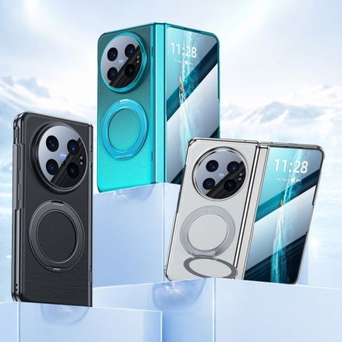 VIVO X Fold6 Magnetic Case with Stand & Screen Protector – Electroplated Leather, Shockproof