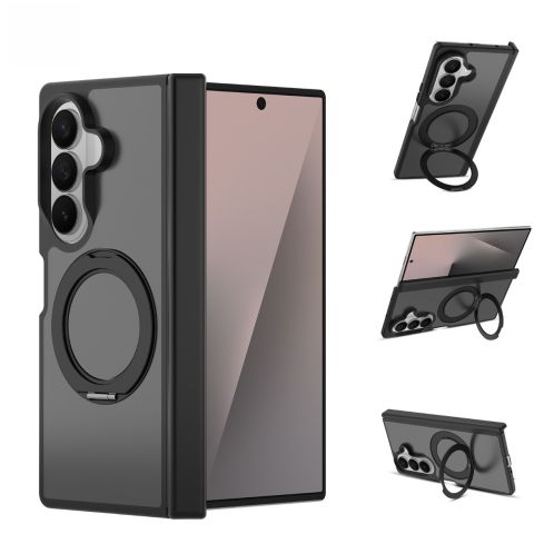Samsung Galaxy Z Fold8 Magnetic Case with 360° Rotating Ring Stand Shockproof Matte Cover