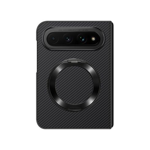 Xiaomi 18 Fold Rotating Stand Case | Kevlar-Style PU + PC + TPU