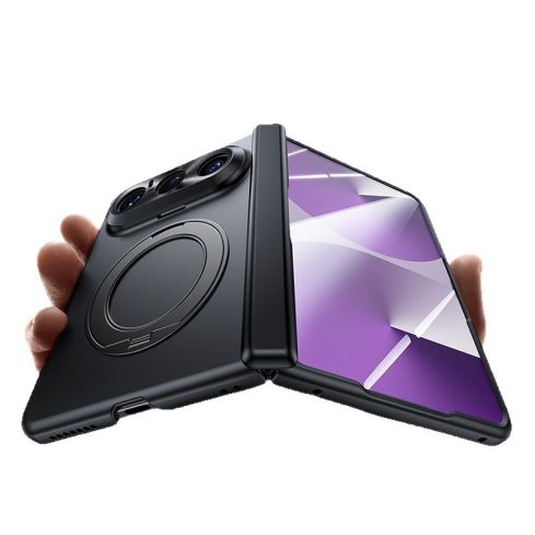 HUAWEI Pura X Max Case with Rotating Magnetic Stand & Built-in Screen Protector