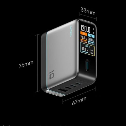 CUKTECH 120W GaN Charger 4 Port USB-C Fast Charger with Display