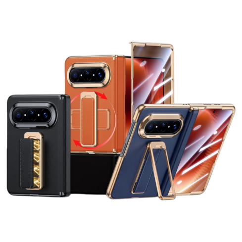 Huawei Pura X Max Case with Wrist Strap Stand Hinge Cover