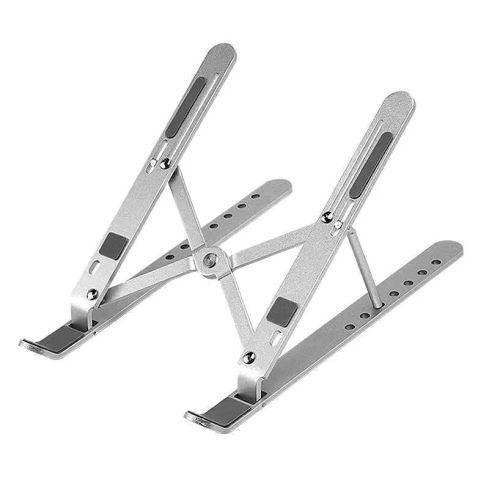 Adjustable Aluminum Laptop Stand – 7 Levels, 75-150mm Height, Anti-Slip, Free Carry Bag