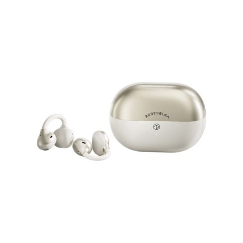 ROSESELSA CORAL Clip-On Wireless Earbuds – LHDC Hi-Res, Dual DAC, 6-Mic AI Call, 37.5H