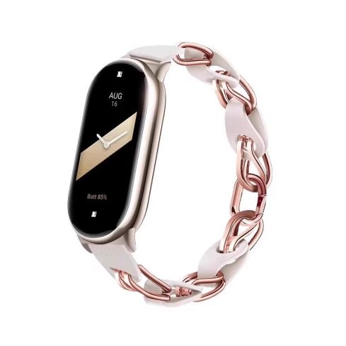 Xiaomi Mi Band 9 Chain Buckle Metal Wristband - Pink Gold