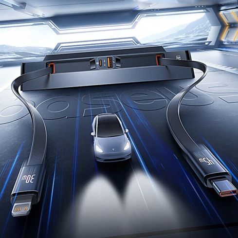 Baseus T-Space Series HUB forTesla Cars for Tesla 2023 2024 Model 3 Model Y GaN 45W PD Fast Charger