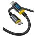 AOHI Magline+140W Nylon USB C to USB C LED Digital Display Cable 4ft
