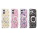 iPhone 18 Series Floral Print Magnetic Stand Case – 360° Rotation, PU Leather, MagSafe