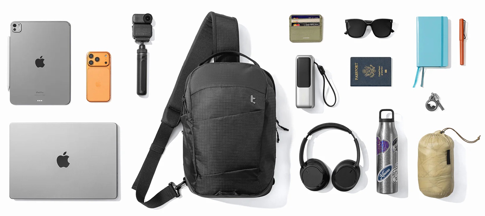 tomtoc UrbanEX-T30 Sling Bag 10L Laptop Crossbody Bag for 14 Inch Laptop Travel EDC