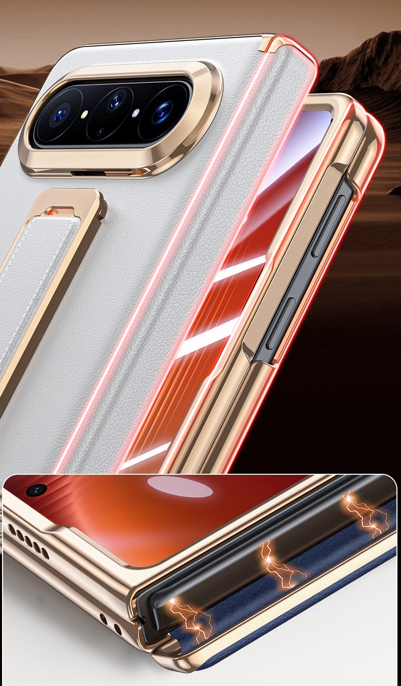 Huawei Pura X Max Case with Wrist Strap Stand Hinge Cover